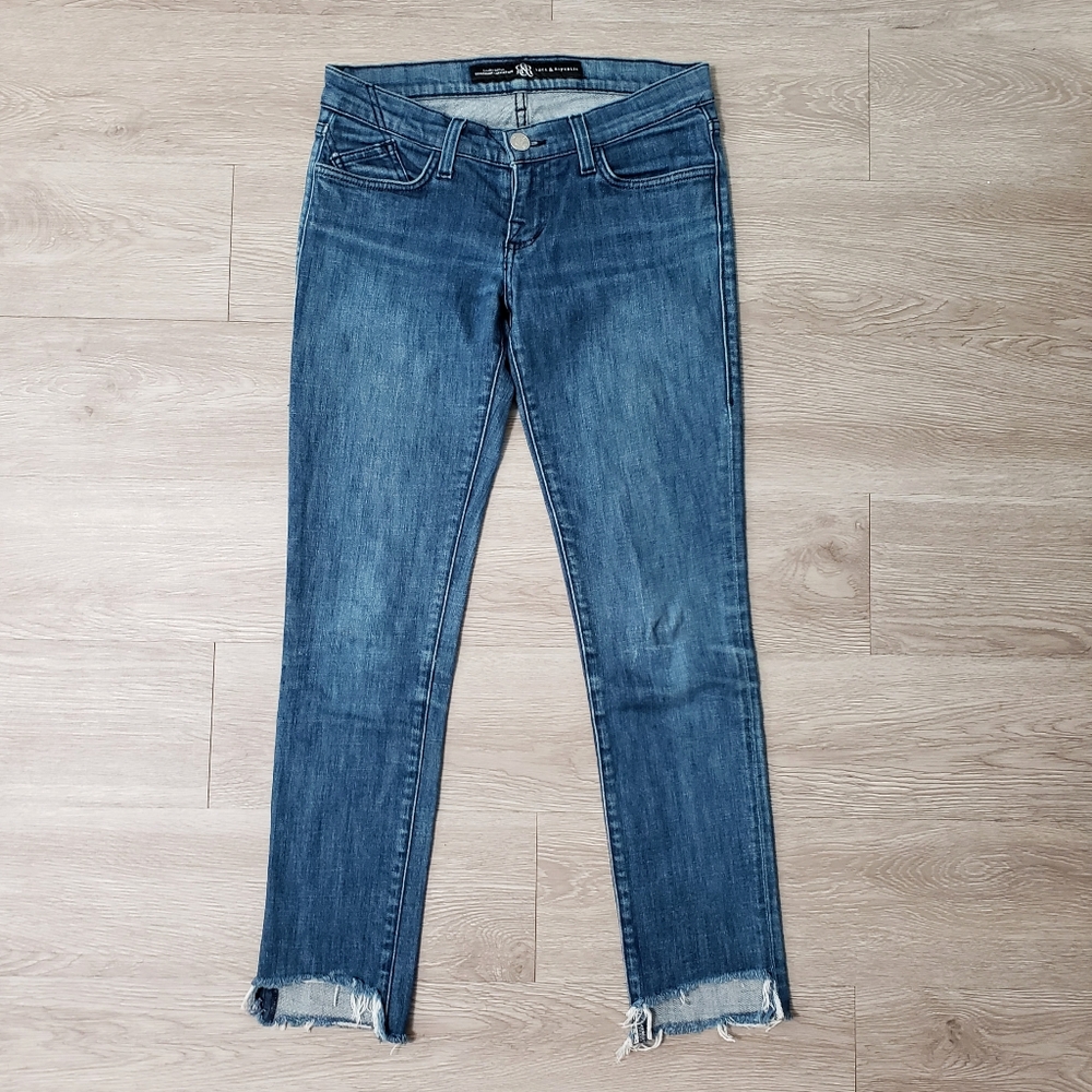 Rock & Republic size 26 Limited Edition Recession raw hem denim jean stretch